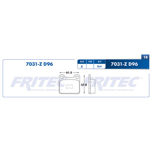 balata para freno de disco fritec formula azul delantera para volkswagen caribe 1980  part: m-7031-z