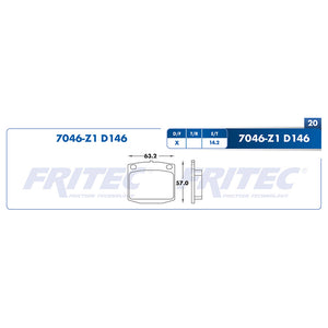 balata para freno de disco fritec formula azul delantera para nissan ( 510   part: m-7046-z1
