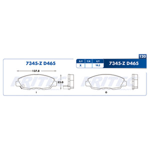 balata para freno de disco fritec formula specific delantera para acura cl 1997  part: spc-7345-z