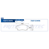 balata para freno de disco fritec formula specific delantera para lexus ls400 1990  part: spc-7357-z