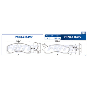 balata para freno de disco fritec formula azul delantera para ford grand marquis 1991  part: m-7378-z