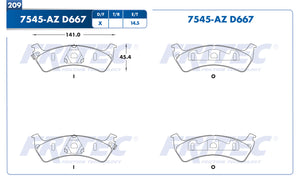 balata para freno de disco fritec formula specific trasera para ford truck explorer 1995  part: spc-7545-az