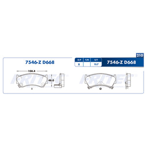 balata para freno de disco fritec formula azul delantera para nissan 200sx 1995  part: m-7546-z