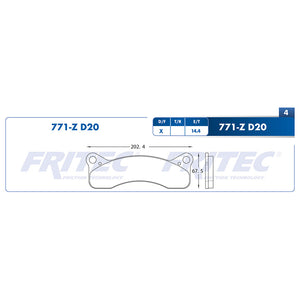 balata para freno de disco fritec formula azul delantera para ford truck 70  part: m-771-z
