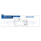 balata para freno de disco fritec formula specific delantera para porsche truck cayenne 2003  part: spc-7878-z