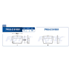 balata para freno de disco fritec formula specific trasera para toyota truck rav4 2004  part: spc-7955-z