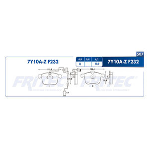 balata para freno de disco fritec formula specific delantera para chevrolet vectra 2005  part: spc-7y10a-z