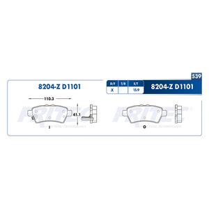 balata para freno de disco fritec formula specific trasera para nissan truck pathfinder 2005  part: spc-8204-z