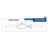 balata para freno de disco fritec formula azul trasera para lexus truck lx570 2013  part: m-8420-z