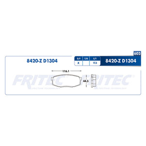balata para freno de disco fritec formula azul trasera para lexus truck lx570 2013  part: m-8420-z