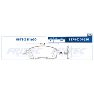 balata para freno de disco fritec formula specific delantera para nissan altima 2013  part: spc-8878-z