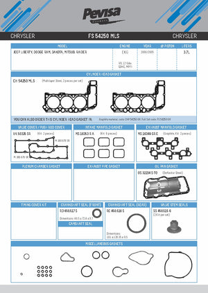 juegos completos  chrysler/dodge/jeep/hyundai part: FS 54250 MLS