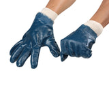 Guantes para trabajo de nitrilo con forro de algodon Part: GNFA-2