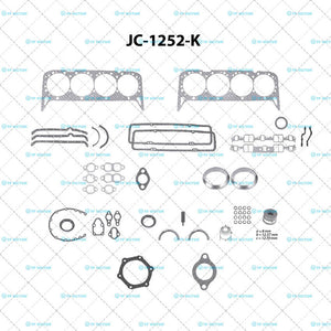 Juego de juntas C-60 CARBURADOS BLOCK PEQUEÑO MOTOR / CARBURATED ENGINE WITH SMALL BLOCK 350 part: JC-1252-K
