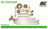 Kit de Distribución de Cadena DGE DAKOTA V8 4.7L 2002-2007  part: KC-90393SD