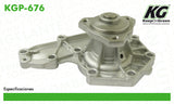 Bomba de Agua REN ALLIANCE L4 1.7L 1984-1986  part: KGP-676