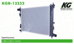 Radiador DGE ATTITUDE L4 1.6L 2012-2016  part: KGR-13252