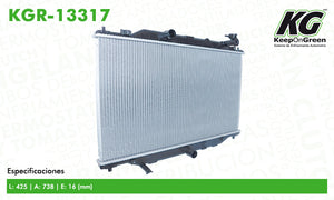 Radiador MZD CX-5 L4 2.0L 2013-2016  part: KGR-13317