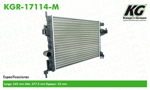 Radiador GM CORSA L4 1.8L 2002-2008  part: KGR-17114-M