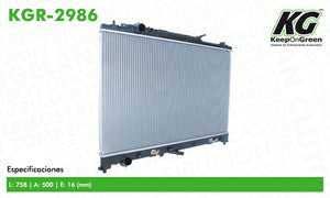 Radiador  part: KGR-2986