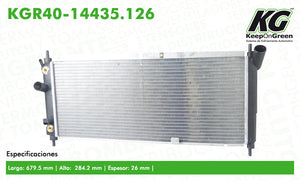 Radiador GM CHEVY L4 1.6L 1997-2013 Transmision Automatica, Vehiculos C/A.A.  part: KGR40-14435.126