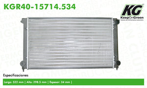 Radiador VW CABRIOLET L4 1.8L 1985-1992  part: KGR40-15714.534