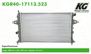 Radiador GM ASTRA L4 1.8L 2000-2003  part: KGR40-17113.523