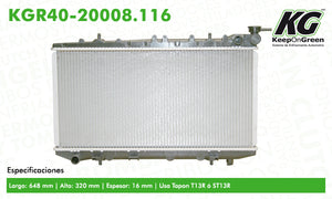 Radiador  part: KGR40-20008.116