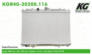 Radiador  part: KGR40-20200.116