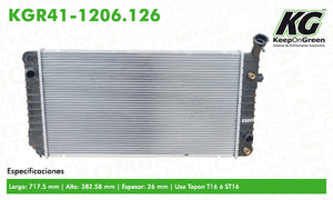 Radiador OLD CUTLASS SUPREME V6 3.1L 1992  part: KGR41-1206.126