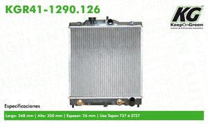 Radiador HD CIVIC L4 1.5L 1992-1995  part: KGR41-1290.126