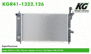 Radiador FD TOPAZ L4 2.3L 1992-1994  part: KGR41-1322.126
