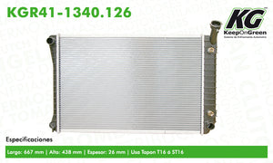 Radiador BUI CENTURY V6 3.1L 1994-1996  part: KGR41-1340.126