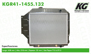 Radiador FD E-150 ECONOLINE L6 4.9L 1992-1996  part: KGR41-1455.132