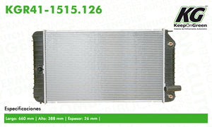 Radiador PON GRAND AM L4 2.3L 1994-1995  part: KGR41-1515.126