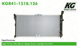 Radiador GM LUMINA V6 3.1L 1994-1995  part: KGR41-1518.126