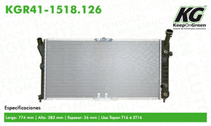 Radiador GM LUMINA V6 3.1L 1994-1995  part: KGR41-1518.126