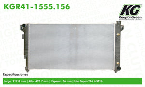 Radiador DGE RAM 2500 V10 8.0L 1994-2002  part: KGR41-1555.156