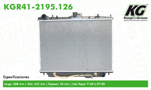 Radiador HD PASSPORT V6 3.2L 1998-2002  part: KGR41-2195.126