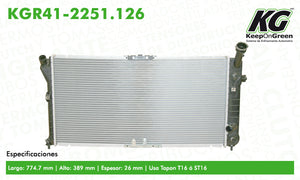 Radiador GM LUMINA V6 3.1L 1994-2001  part: KGR41-2251.126