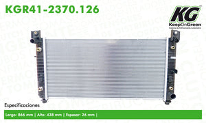 Radiador GM AVALANCHE 1500 V8 5.3L 2002-2006  part: KGR41-2370.126