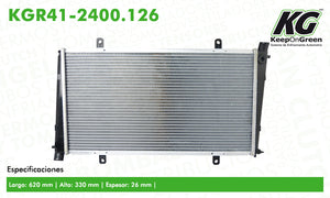 Radiador VOL S40 L4 1.9L 2000-2003  part: KGR41-2400.126