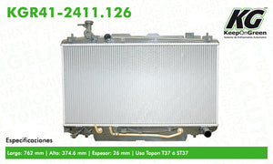 Radiador TY RAV 4 L4 2.0L 2001-2003  part: KGR41-2411.126