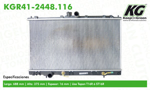 Radiador MIT LANCER L4 2.0L 2002-2007  part: KGR41-2448.116