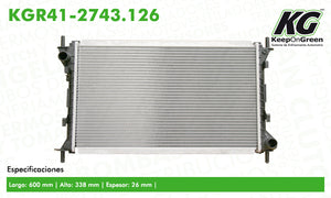 Radiador FD FOCUS L4 2.0L 2004-2007  part: KGR41-2743.126