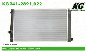 Radiador TY RAV 4 L4 2.4L 2006-2008  part: KGR41-2891.022