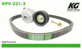 Kit de Banda de Accesorios  part: KPV-231-2