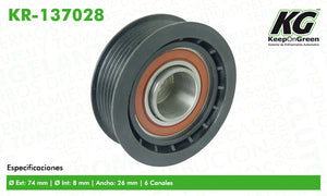 Polea GM CHEVY L4 1.6L 1997-2013  part: KR-137028