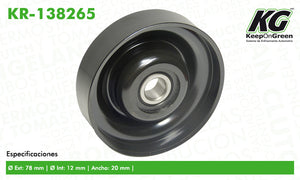 Polea DGE ATTITUDE L4 1.4L 2006-2012  part: KR-138265